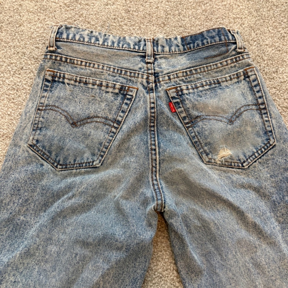 Vintage Levi's 505‎ Jeans Womens 29 Acid Wash 1970s Big E Distressed Retro - Picture 12 of 16
